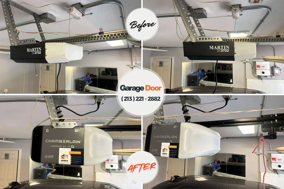 Before and after: garage door repair Hoback, WY